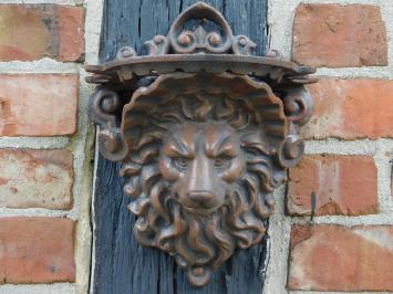  Console murale tête de lion - marron - ornement en fonte