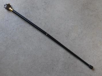 Wandelstok tijger, aluminium met messing handvat - 90 cm
