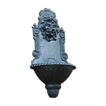 Fontaine murale lion - fonte - noir - 75 cm - classique