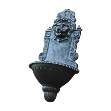 Fontaine murale lion - fonte - noir - 75 cm - classique