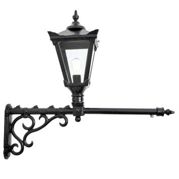 Wandlamp 'Arrow' - klassiek gietijzer - emaille coating - zwart