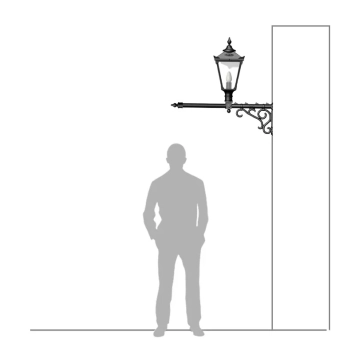  Wandleuchte „Arrow“ – klassisches Gusseisen – Emaillebeschichtung