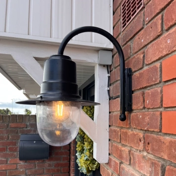 Wandlamp 'Tear' - romantisch - zwart gietijzer - 46 cm