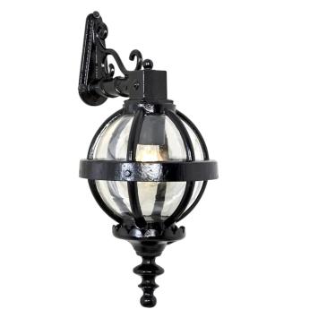 Wandleuchte rund – Gusseisen – „Globe“ – viktorianischer Stil