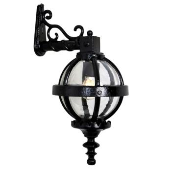 Wandleuchte rund – Gusseisen – „Globe“ – viktorianischer Stil