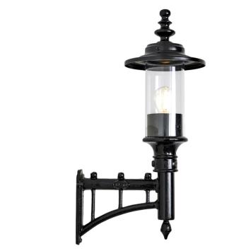 Wandlamp gietijzer - smal - zwart - 'Georgian style' - tuinlamp