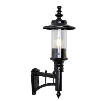 Applique murale en fonte - étroite - noire - « style géorgien » - lampe de jardin