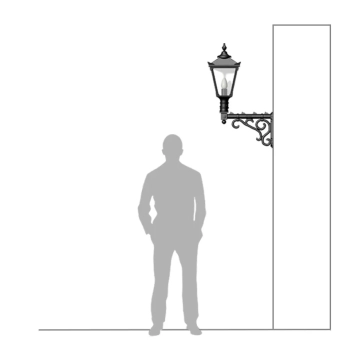 Wandleuchte „Classic“ – Gusseisen schwarz – großes Modell