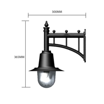 Wandlamp 'Railway' - zwart - gietijzer - klassiek Engels design
