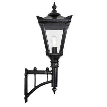 Wandlamp groot - kasteel stijl - zwart - gietijzer