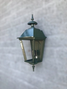 Hotellamp 'Milaan' - buitenlamp voor de wand - klassiek aluminium - groen