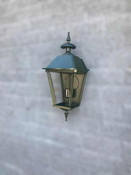 Hotellamp 'Milaan' - buitenlamp voor de wand - klassiek aluminium - groen