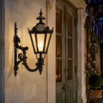 Buitenwandlamp Maas – 75 cm – klassieke gevellamp zwart