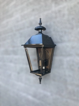 Wandlamp 'Milaan' zwart - klassieke buitenlamp van aluminium - 52 cm