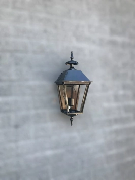 Wandlamp 'Milaan' zwart - klassieke buitenlamp van aluminium - 52 cm