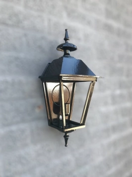 Applique murale « Milan » noire - lampe d'extérieur classique en aluminium - 52 cm