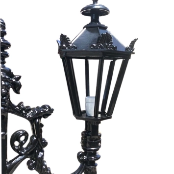 Applique murale « Maas » de style classique - hauteur 75 cm - aluminium noir