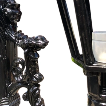 Applique murale « Maas » de style classique - hauteur 75 cm - aluminium noir