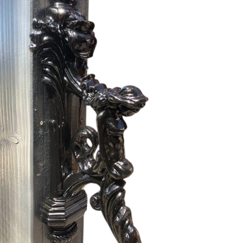 Applique murale « Maas » de style classique - hauteur 75 cm - aluminium noir