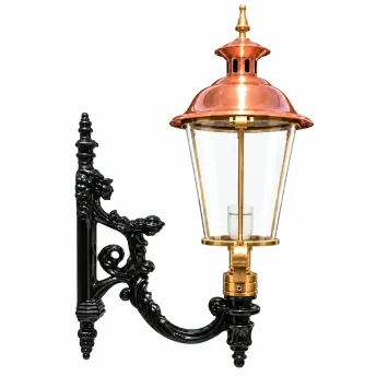 Wandlamp klassiek – Koper en messing – Zwart – 77 cm