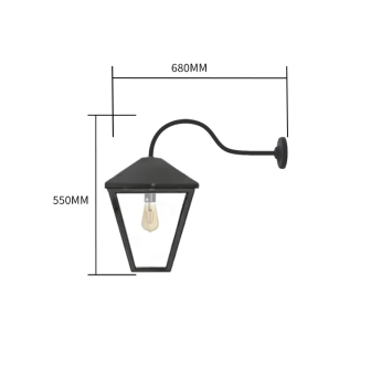 Wandlamp landelijk - gietijzer - zwarte buitenverlichting