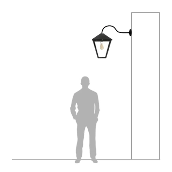 Wandleuchte im Landhausstil – Gusseisen – schwarze Außenbeleuchtung