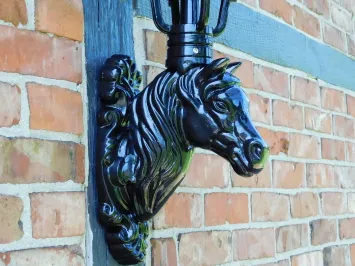 Wandlamp met paardenhoofd - aluminium - voor buiten