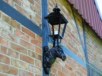 Applique avec tête de cheval - aluminium - noir/vert - l'extérieur