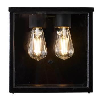 Wandleuchte quadratisch – Gusseisen – schlichtes Design