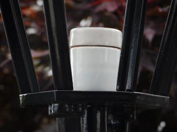 Klassische Außenleuchte - Aluminium - Schwarz - Schlossarm