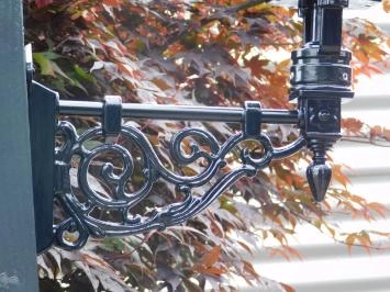 Klassische Außenleuchte - Aluminium - Schwarz - Schlossarm