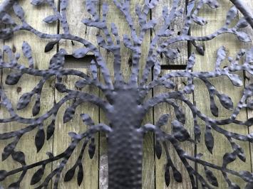 Wandschmuck 'Baum des Lebens', mit Vögeln, mattschwarz