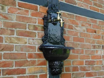Lavabo d'extérieur - modèle classique - aluminium noir