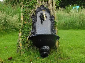 Waschbecken für den Außenbereich – klassisches Modell – schwarzes Aluminium