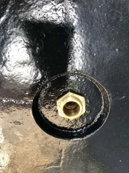 Waschbecken für den Außenbereich – klassisches Modell – schwarzes Aluminium