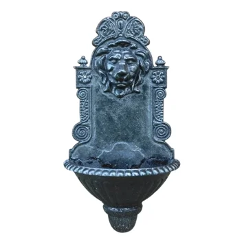 Wandfontein leeuw - gietijzer -zwart - 75 cm - klassiek