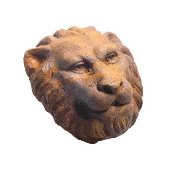 Wasserspeier aus Gusseisen in Form eines Löwenkopfes – 20 cm