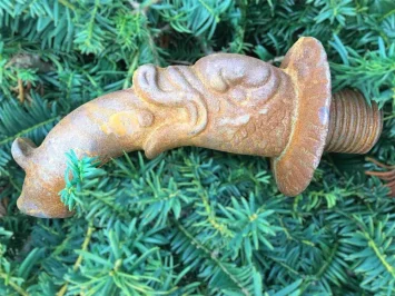 Gargouille bouche de poisson – 26 cm – fonte – modèle ancien rustique