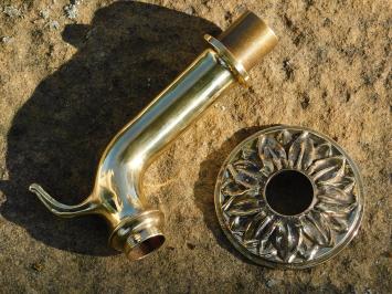 Wasserauslauf mit Rosette – Messing 