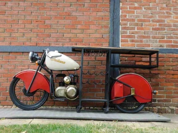 Motor bartafel – wijnbar – vintage en industrieel – 226 cm