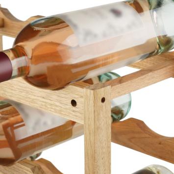 Weinregal, Weinhalter aus Holz, 12 Flaschen, modern und klassisch