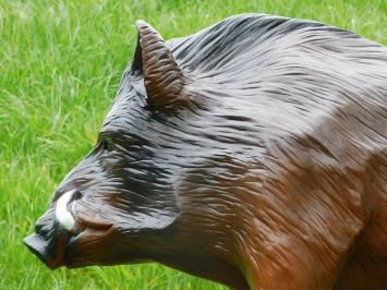 Everzwijn - wild zwijn - polystone beeld - 100 cm - in kleur
