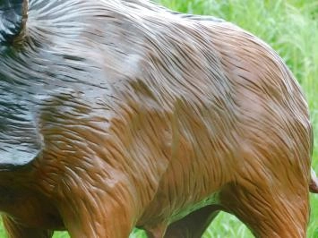 Everzwijn - wild zwijn - polystone beeld - 100 cm - in kleur