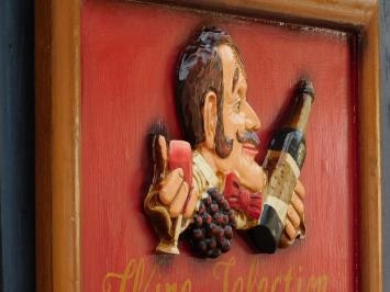 Enseigne murale en bois avec texte : 