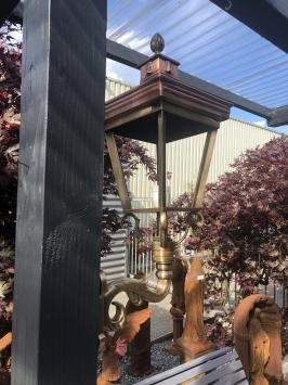 Applique murale carrée XL en cuivre et laiton, unique