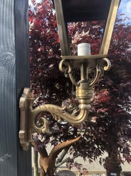 Applique murale carrée XL en cuivre et laiton, unique