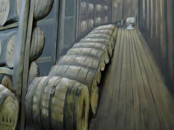 Wijnkelder - 3D - metalen wanddecoratie - 120 x 80 cm