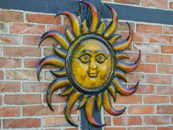 Metallornament Sonne – 80 x 80 cm – Wanddeko in Farbe