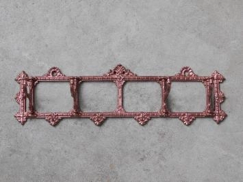 Porte-manteau avec crochets rabattables - fonte - aspect cuivre