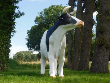 Mooie sculptuur van een koe, prachtig in kleur gezet, echte eye-catcher!!